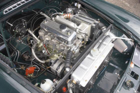 HP Supercharged MG B GT at British Motoring Show engine Image copyright (c) 2011.