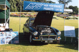 HP Supercharged MG B GT on display Image copyright (c) 2011.